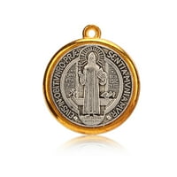St Benedict Medalja Saint Benedict Medal Metal St. Benedict Medalj Privjesak Muški dječaci Religiozni