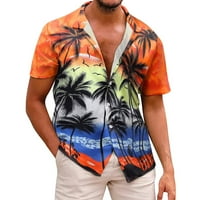 Amidoa Ljetne košulje za muškarce Casual Hawaiian Tropical Holiday Beach T majica Labavi fit s kratkim