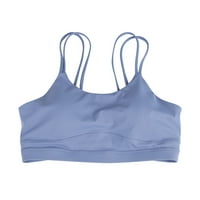 B91XZ Ljetni vrhovi za žene Žene prozračne sportske kaiševe grudnjaka podstavljena yoga grudnjaka teretana trčanje fitness workout top plavi, m