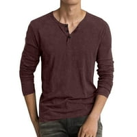 Amidoa muns majica s dugim rukavima V izrez čvrsta gumba Up majica casual stilski prozračni pulover