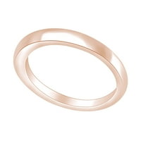 Okrugli oblik Jednostavni prsten za uključivanje u stilu 14K čvrste ruže Zlatne prstene veličine-11