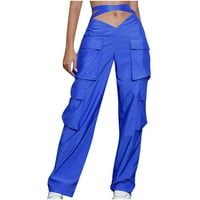 Dianli pantalone za žene visoki struk višestruki džepovi kombinezon Solid Street stil dizajn Sense Multi