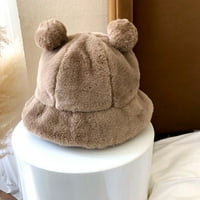 Slatka slatka jesenska zima Žene medvjede uši korejski kašika šešira ribarskih kapu za umivaonik plišaju kaki