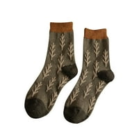 Lawor čarape za muškarce i žene Zimske žene Socks Srednja cijev drćava začuje tople slatke vunene čarape