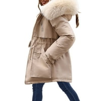Advoicd Crna jakna Pamuk plus odjeća flecerijska jakna Flecery Fauxlong rukave kratke tople žene kapute žene jakne