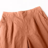 Pamučne kratke hlače za žene Ljeto široke noge elastične kratke hlače za visoke struke udobne labave lounge gaćice