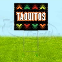 Fiesta taquitos Dvorišni znak, uključuje metalni stup udio