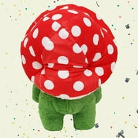 Gljiva žaba plišana igračka simpatična žaba punjena pliša za punjene igračke meka žaba sa šeširom životinjskim plišanim lutkama smirujući dekorativni jastuk za djevojke Djeca