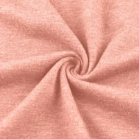 Bazyrey ženske vrhove Dressy casual labav solid chemise ženski okrugli vrat kratkih rukava ružičasti m