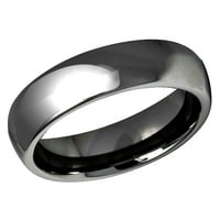 Muški ženski volfram vjenčani trake za angažman tamno sivi klasični prsten, SZ 9.5