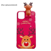 Tureclos Božićni mobilni telefon Snježna pahuljica Santa Claus TPU zaštitni poklopac, zamjena za iPhone