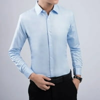 Muška majica haljina dugih rukava bluza s dugim rukavima Down Business Formaching majice Vrhovi svijetlo