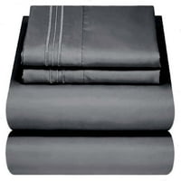 Podesite ploče s dvostrukim brušenim mikrovlastima i jastučnicu set premium posteljina s dubokim džepom
