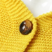 Dukseri za žene modni čvrsti boja casual dugih rukava kardigan dugim kapuljačom pad i zimski udobni džemperi