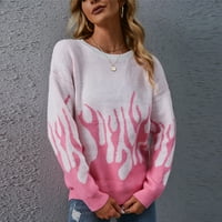 Olyvenn džemper za blubu za bluzu Žene plus veličine Labavi ženski povremeni slobodno vrijeme i zimski