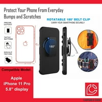 Capsule Case kompatibilan sa iPhone Pro [Zaštita od vojne ocjene udarca otporna na udarce Chickstand