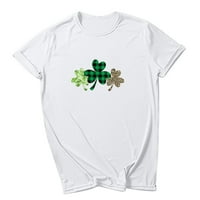 Žene majica sv. Patricka, blagoslovljena sreća grafički tinese za odmor mama vrhovi zelene osnovne marijske