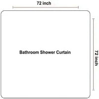 Tuš za zavjese, šarene vertikalne pruge aranžman apstraktna ukrasna linija dizajna, tkanina od tkanine kupatilo set sa kukama, 72 w 72 l, zemlja žuta