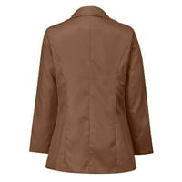 Ženska casual blezer dugih rukava Business County Jakna Otvorena prednja solidna elegantna kaputa uredska radna kardiganska odjeća za odjeću