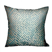 Plutus marke PBRA2339-2026-DP in. Zlatni opečni plavi geometrijski luksuzni jastuk za bacanje