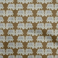 Onuone viskozni dres tawny smeđa tkanina Slon šivaći zanatske projekte Tkanini otisci dvorišta široko