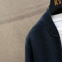 Leey-World Winter Clats za muškarce Muški puni ZIP džemper slim fit kabel pleteno postolje džemper sa