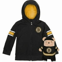 Cubcoats Boy's Toddler Boston Bruins 2-in- Transforming punog zip hoodie & meka plushie crna veličina