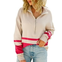 Ženski džemper Turtleneck Prevelici patentni zatvarač Pleteni dugi rukav Jednobojno izgubljeno dame Dume pulover