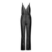 Bodysuit za žene Bespremljeno odijelo sa ramena tankim remen-top-top-boju bez rukava-skokovi osnovne