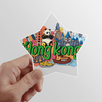 Panda Hong Kong Graffiti Star naljepnice za paster vinilne automatske naljepnice naljepnica