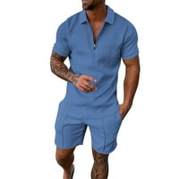 Muška košulja i kratke hlače Postavite ljetne odjeće Ležerne prilike kratkih rukava za muškarce Hratke