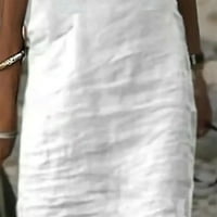ManXivoo haljina za plažu Žene Ljetna haljina kratki rukav čipka V izrez Casual haljina Boho Beach Labave elegantne ljetne haljine Žene povremene haljine bijele