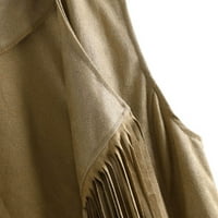 Ženske vrhove Ležerne žene Zimske antilopske etničke reljeve bez rukava Frigrani prsluk kardigan duge kapute za žene