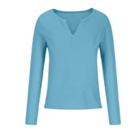 Vrhovi žene, proljeće i ljetne majice, pune boje casual bluza ženski vrhovi plutane majice povremene bluze tunika