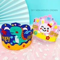 Zruodwans DIY CROWRY ROĐEND rođendan kruna za djecu Zabavni kreativni ukras za obnarenje plastičnom