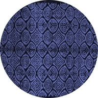 Ahgly Company u zatvorenom okrugle apstraktne plave moderne prostirke, 4 '