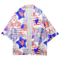 Dan nezavisnosti Kimono Robe Cloak Popular Funny Animacija Boja labave majice za tinejdžere za dom