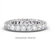 Dijamantni tragovi 18k bijelo zlato prong & bezel postavke 3. Carat Ukupno prirodni dijamanti Moderni
