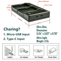 Kastar Battery i Ltd USB zamena punjača za DLI202, D-LI217, DLI NP-40, NP40, NP40C, NP-40DBA, NP40DBA,