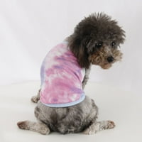 Duga Tie-Dye Dog Summer Majica Mekana hladnjaka Majica Prozračna rastezljiva pseća Cisterna Top Slatko štene bez rukava odjeća za kućne ljubimce za malu mačku