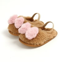 Slatke cipele Novorođene dječje papuče za dječake Djevojke Fau Fur Winter Warm Bow Cave Casual Plish