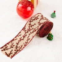 Božićna vrpca za odmor kraljevske ukrase, asortirani uzorci klasične tkanine obloge rebra za obnarene