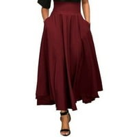 Wofedyo suknje za žene Ženske suknje Ležerne suknje Line suknje Visoko struk suknje za gležnjeve suknje za žene