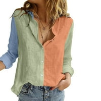 Ženski džemperi kardigan Jednostavno pravilna boja blok bočne jakne ženske vrhove pada zelene boje