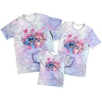 Lilo i Stitch muške majice kratkih rukava retro kratkih rukava za rođendanski poklon za dječake i djevojkeValentinovo