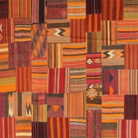 Ahgly Company u zatvorenom pravokutniku Savremeni narančasti patchwork prostirke, 4 '6'