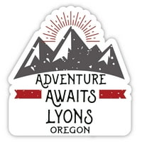 Lyons Oregon Suvenir Vinil naljepnica naljepnica Avantura čeka dizajn