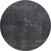 Ahgly Company u zatvorenom okruglom savremenom ugljenom sivom apstraktne prostirke, 8 'krug