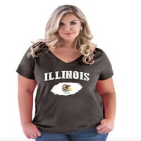 Normalno je dosadno - Ženska majica plus V-izrez, do veličine - Il Illinois zastava