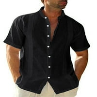 Coduop Muške casual majice kratkih rukava sa dugmetu za kratkih rukava lagana Henley košulja bluze